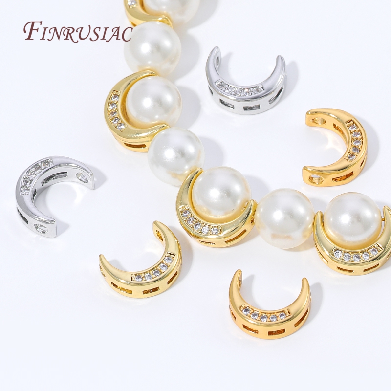 Pearl Necklace - Perline distanziatrici a forma di luna