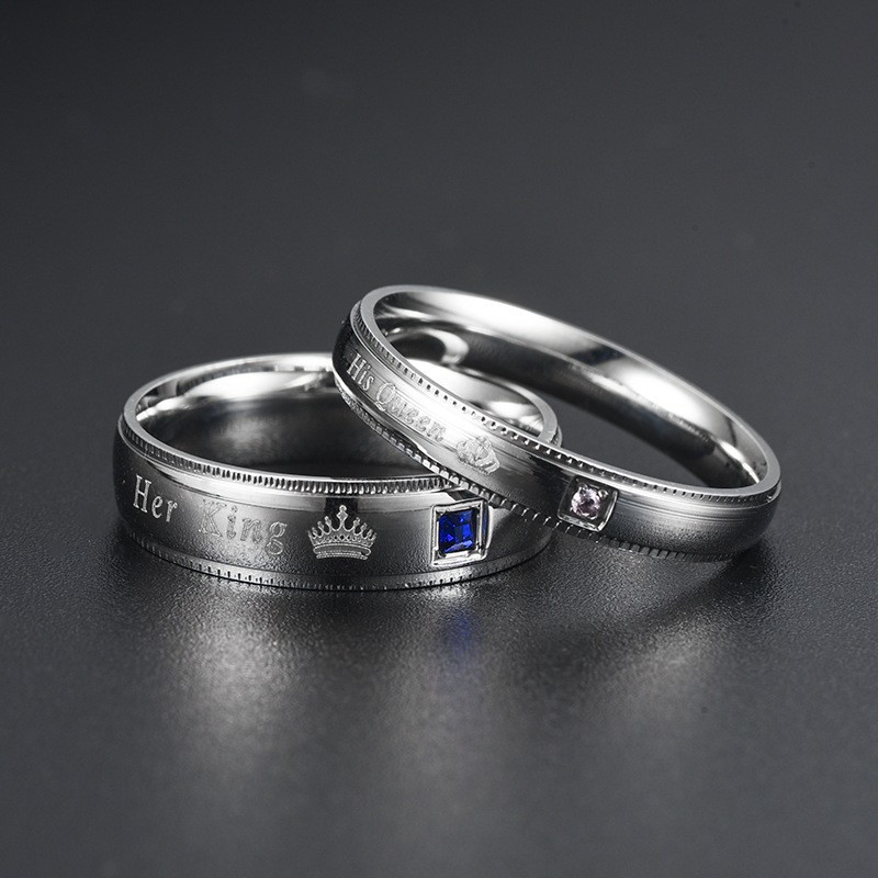 Moissanite Ring - Anello Semplice in Acciaio al Titanio
