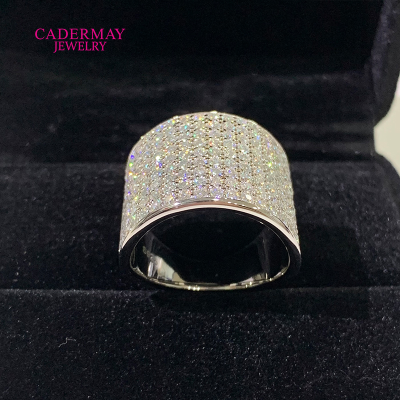 Moissanite Ring - Anello da Uomo Hip-Hop con Moissanite