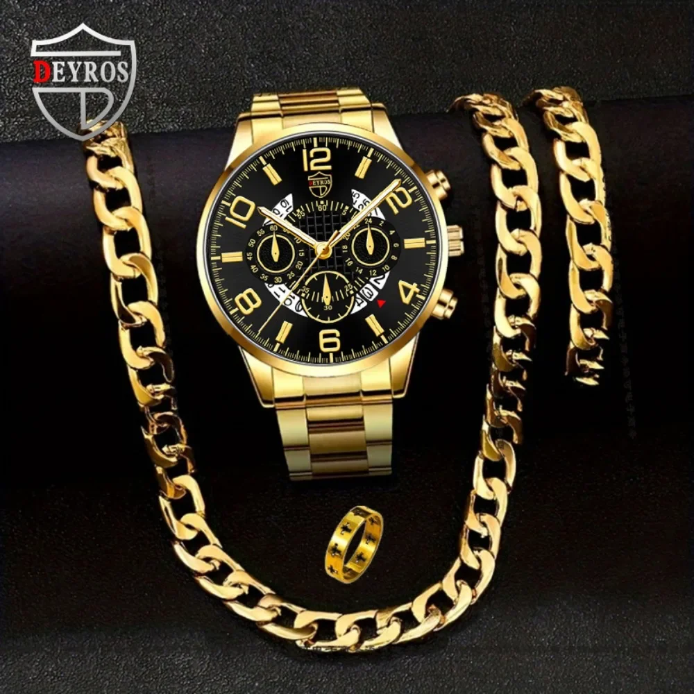 Jewels On Watches - 4 pezzi/set orologio casual da uomo