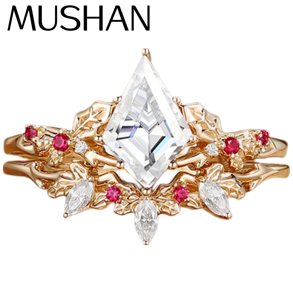 Moissanite Ring - MUSHAN Gioielli Personalizzati, Anello in Argento
