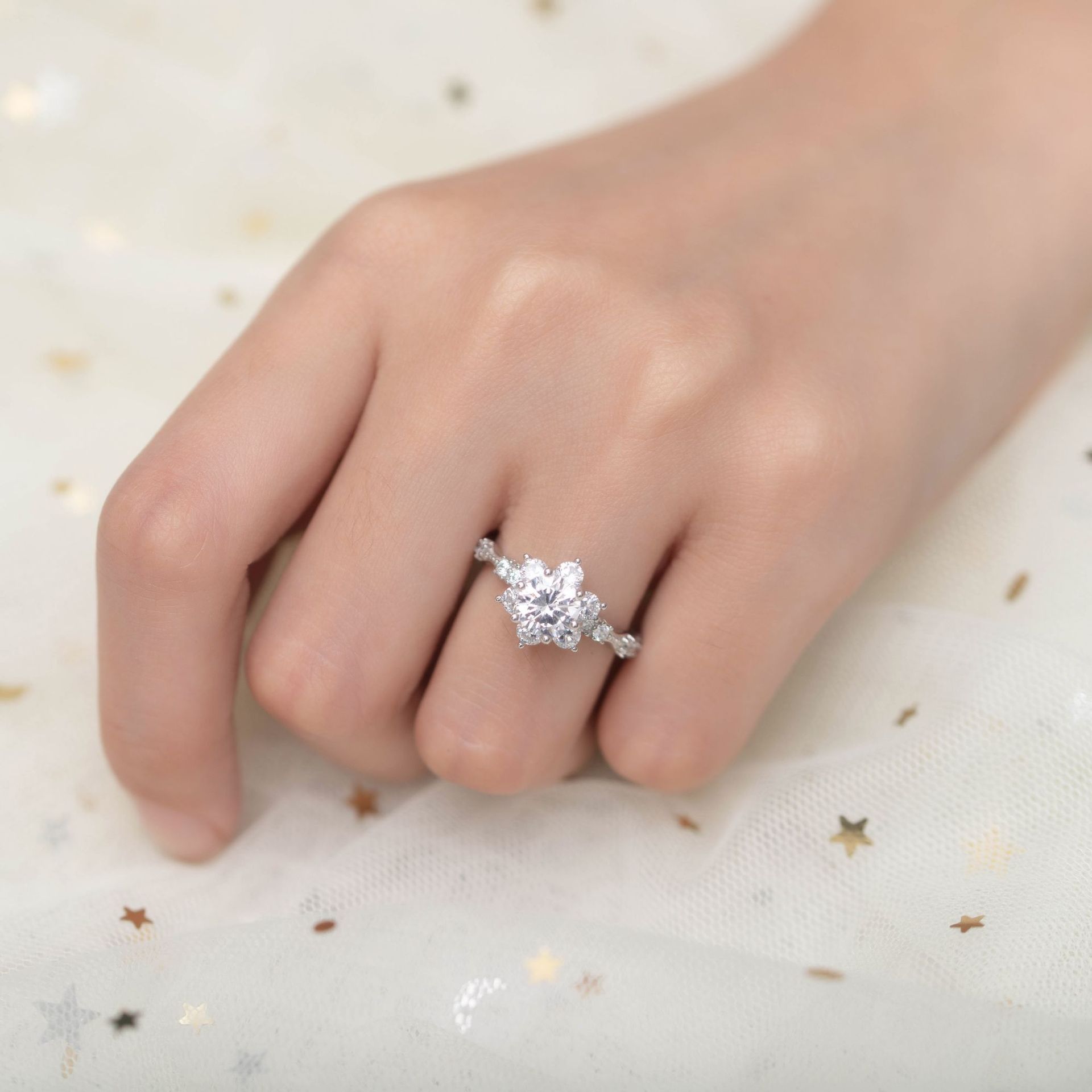 YANHUI Reale PT950 Platino Moi - Moissanite Ring recensione e prezzo
