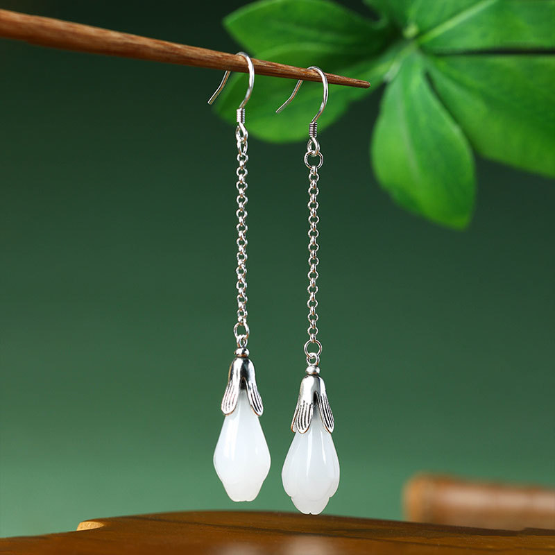 Orecchini con fiori di giada r - Luxury Gifts Jewelry & Watches Namfleg Mostar recensione e prezzo