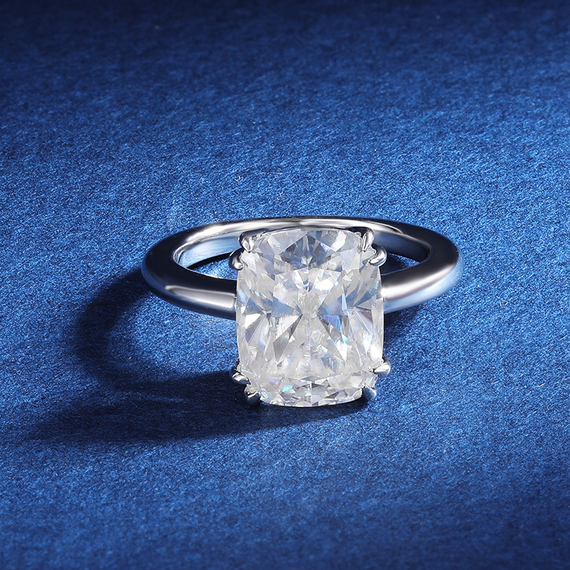 TBCYD 4CT 8*10MM D Color Cushi - Moissanite Ring recensione e prezzo