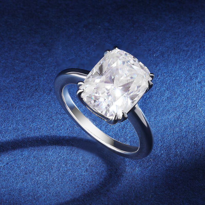 TBCYD 4CT 8*10MM D Color Cushi - Moissanite Ring recensione e prezzo