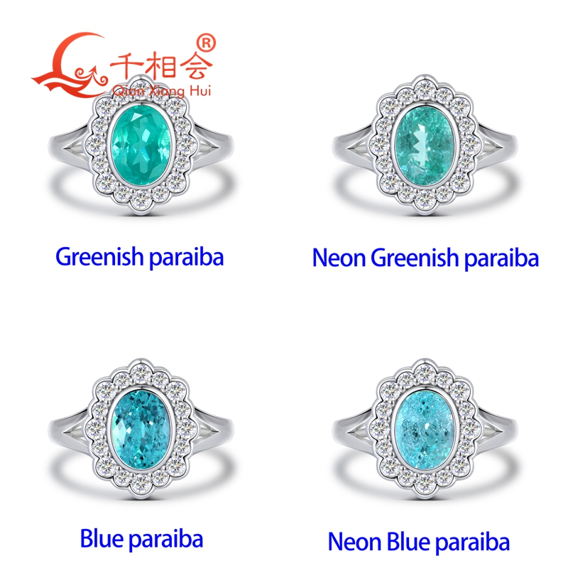 Anello Halo con Tormalina Para - Moissanite Ring recensione e prezzo